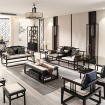 New Chinese Sofa Solid Wood Modern Living Room Minimalist Composition 123 Home Size Family Villa Uginwood Furniture