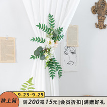 Aying French curtain strap light luxury gauze curtain tie high-end cute tie belt flower decoration accessories buckle