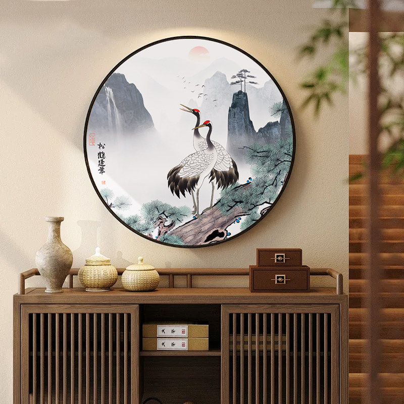 松鹤延年圆形挂画-松鹤延年圆形挂画促销价格、松鹤延年圆形挂画品牌- 淘宝