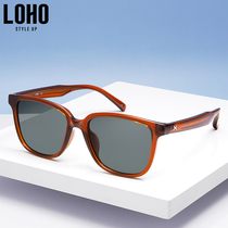 LOHO new sunglasses polarized sun glasses female male summer anti ultraviolet myopia glasses round face anti LH23605