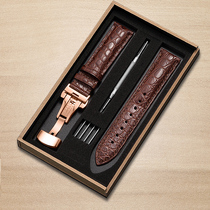 Princess Daring Princess Genuine Leather Watches With American Crocodile Leather Strap Male and female table chain Applicable dw Romantic Aumi Eggplant