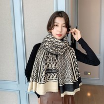 2021 autumn and winter New Fashion Scarf female printed letter imitation cashmere scarf female long live warm shawl women