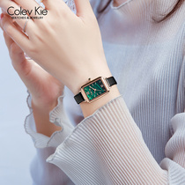 Colevkie Petty CK Nameplate Small Green Watch Lady Watch 2021 New 2021 Light Lavish Temperament Watch Woman