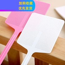(Three packs)Large fly swatter plastic handle lengthened and thickened manually fight mosquitoes mosquito control durable and not rotten