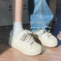 Tian Nineteens good thing to turn back small white shoes in 2023 summer new shoes thick sole breathable canvas shoes