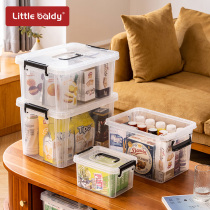 Transparent storage box plastic storage box household portable toy finishing box clothes snack box small storage box