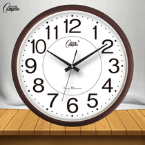 Kangba Silk 15 inch silent wall clock Simple fashion modern personality creative sweep second movement Living room round glass
