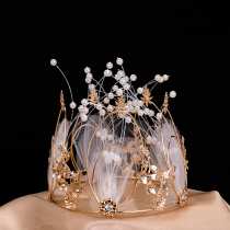 New cake decoration crown Queen goddess Fairy birthday cake accessories ornaments plug-in pearl crown crown