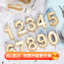 25 packed childrens golden digital candles for birthday cake decoration small candles birthday party