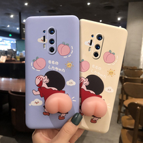 Crayon Xiaoxin pinch fart one plus 8t mobile phone shell new one plus 8 anti-drop all-inclusive liquid silicone cartoon female oneplus 8T net red 1 8plus protective cover three-dimensional pp butt decompression