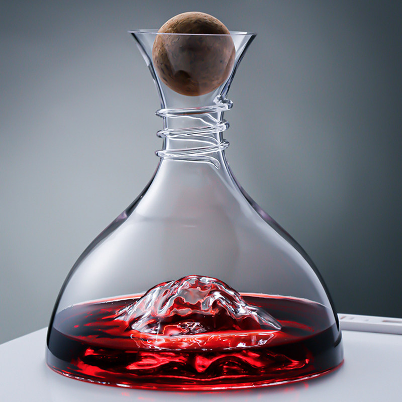 European waterfall crystal glass splitter wine quick wake wine with thick red wine filter home wine jug