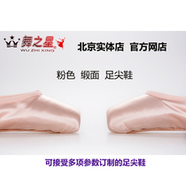 Dance star satin pointe shoes professional performance dance shoes handmade custom ballet shoes
