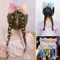 Psychedey gradient butterfly knot with hairpin hairpin girl superfairy chicory little girl South Korean horsetail floating with net red hair accessories