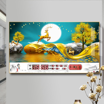 Kangba Si perpetual calendar electronic clock 2021 new living room led calendar landscape wall-mounted digital home clock