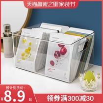 Transparent hand mask storage box put cosmetics skin care products finishing box desktop shelf dormitory artifact large