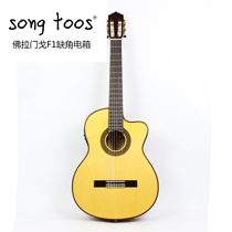 SONG TOOS Santos 030FCE F1 NOTCHED ELECTRIC box Flamenco SOLID wood veneer guitar