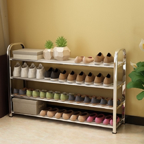 Stainless steel multilayer thickened large slipper rack accommodating dormitory door Home assembly anti-dust economical province space small