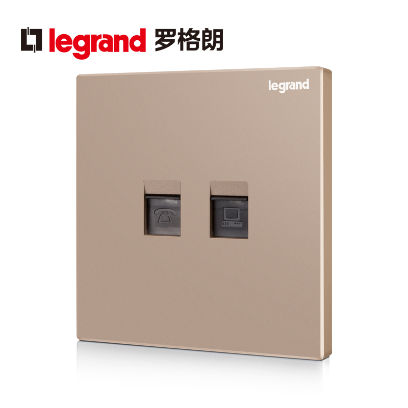 TCL Legrand K8 rose gold borderless phone computer socket voice network panel dual port information socket
