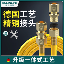 Natural gas hose gas pipe stainless steel connecting pipe gas stove corrugated pipe household explosion-proof metal special