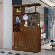 New solid wood double-sided entrance cabinet Small apartment screen partition living room wine cabinet locker foyer cabinet door shoe cabinet