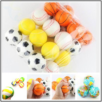 6 Price PU Foam release ball kindergarten toy ball cognitive small basketball football baseball bouncy ball small gift