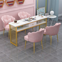 New nail art table and chair set ins net red simple economy with pumping nail shop Light luxury single double nail table