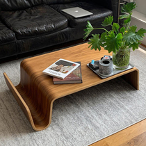 Nordic medieval large bend wood tea table Bauhaus minimalist creative designer coffee table small side a few tatami bed