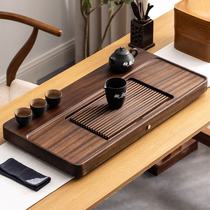Walnut tea tray solid wood whole log tea table large modern simple drainage tea set small household Tea Sea