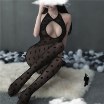 Large size sexy ultra-thin extended false mother stockings full crotch wave point conjoined body tight womens Coss supplies