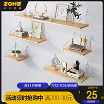 Wall shelf Wall partition shelf Wall shelf Bookshelf Simple punch-free router set-top box Wall rack
