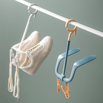 Multi-function balcony drying shoes drying shoes hanging shoes rack socks rack home drying shoe rack sandals artifact