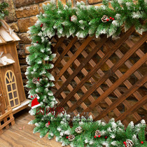 Encrypted sticky snow rattan strip 2 7 meters with red fruit pine cone branches Christmas party shop window decoration decoration