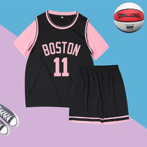 Basketball suit suit fake two men and women Summer Sports quick-drying T-shirt short sleeve competition training class uniform uniform DIY