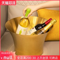 High value household ice bucket commercial bar stainless steel cold beer champagne red wine big ice basin