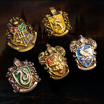 Harry Potter Around Hogwarts Lion Snake College Brooch Badge Set Wooden Box Birthday Gift
