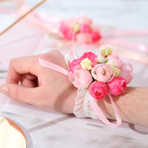 Wedding supplies bridal wrist flower Moren series European wedding Fabric simulation bridesmaid sister group hipster hand flower