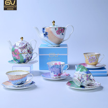 Eurobone China Porcelain Tea Set Coffee Cups W Home Flowers Room Dance Butterfly Sketching Ceramic Coffee Furniture Primary and secondary pots Courtesy Boxes