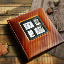 Leather photo album album large capacity 6 inch photo book 5 insert type 7 inch family retro photo mixed commemorative book 8