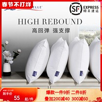 Sleeping Treasure Pillow Single Cotton Antibacterial Pillow Core Home Children's Students Cervical Spine Protection Sleep Pillow Pair 2