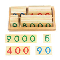 Montesvia teaching aids wooden 1-9000 digital card childrens early education learning mathematics toys 3-6 year old childrens gifts