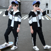 Childrens clothing boys autumn suit 2021 new childrens sports three-piece boy foreign-style big boy spring autumn Korean version