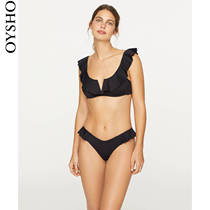  Oysho Black V-shaped Brazilian three-point bikini swimsuit Bottoms ins trend 32455333800