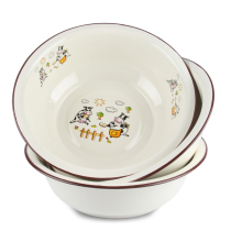 Thickened double enamel basin washbasin and noodle foot wash basin Nostalgic baby noodle wash basin Student dormitory