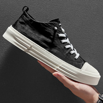 HT Hooton 2022 New wave mens shoes Summer breathable thin section Black Canvas Shoes Men Casual Low Helper Shoes Men
