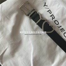 Domestic Spot Y Project Letter Loving Lock Catch Black Belt Strap 20FW Classic