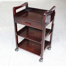 European beauty cart high-end tool cart beauty massage stroller solid wood beauty cart
