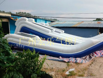 Inflatable Yacht Slide swimming pool with seat belt mesh diving pool Deck Chair Sofa Water Floating Terrace Sea Amusement Park