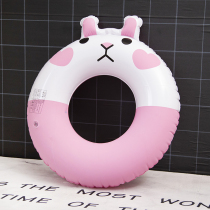 Toddler children swimming ring Cute rabbit inflatable swimming ring Beginner net red thickened armpit ring floating ring swimming equipment