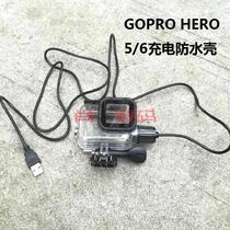 Gopro Hero 7 6 5 rechargeable waterproof shell box locomotive charger while charging and recording locomotive trailer USB wire