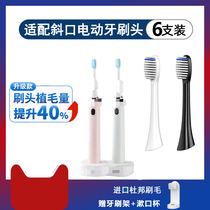 Universal DOUBLE MAN THE DOUBLE MAN electric toothbrush brush head T3 special replacement head Bevel black and white soft hair
